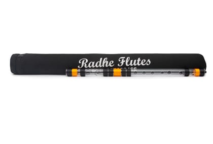 Radhe Flutes Acrylic Bansuri F Natural Right Handed Middle Octave With Hard Cover Radhe Flutes Acrylic Bansuri F Natural Right Handed Middle Octave With Hard Cover
