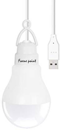 Foxne Point Bright USB LED Bulb of 5 Volts 5 Watts (White) Bright USB LED Bulb of 5 Volts 5 Watts (White), Along with 2.5 Feet Long Cable Led Light
