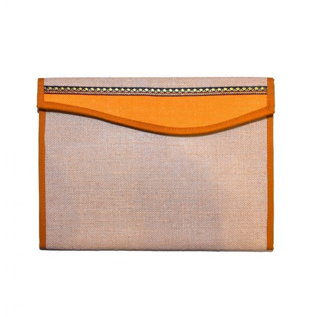 Tribes India Jute Orange File Folder