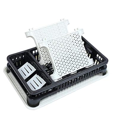 KITCHEN ORGANIZER RACK WITH WATER STORING TRAY / DISH RACK