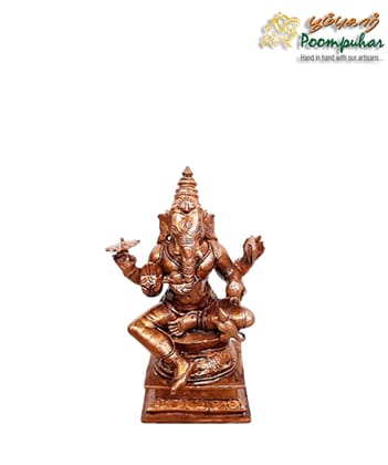 Copper Ganesh 4.5 inches