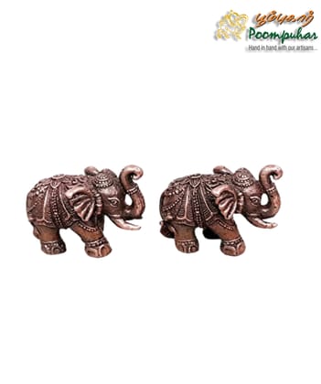Copper Elephant pair 1 Inch