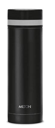 Milton Slim 350 Thermosteel Vacuum Insulated Hot & Cold Water Bottle, 340 ml, Black