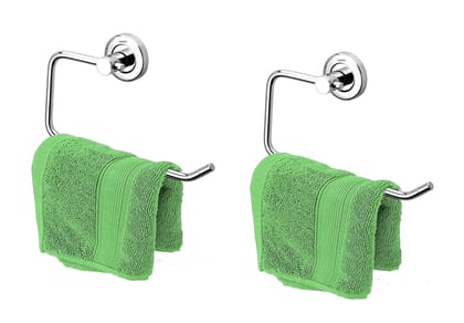 ANMEX H-Rectangle Stainless Steel Towel Ring for Bathroom/Wash Basin/Napkin-Towel Hanger/Bathroom Accessories - PACK OF 2