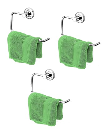 ANMEX H-Rectangle Stainless Steel Towel Ring for Bathroom/Wash Basin/Napkin-Towel Hanger/Bathroom Accessories - PACK OF 3