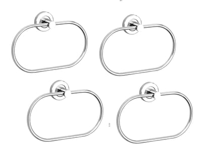 ANMEX OAVL Stainless Steel Towel Ring for Bathroom/Wash Basin/Napkin-Towel Hanger/Bathroom Accessories - PACK OF 4