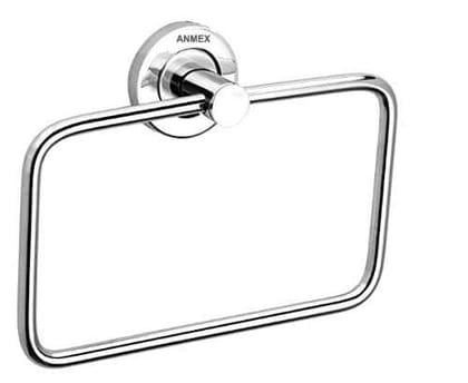 ANMEX Rectangle Stainless Steel Towel Ring for Bathroom/Wash Basin/Napkin-Towel Hanger/Bathroom Accessories