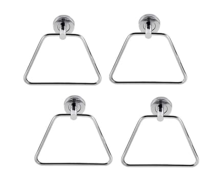 ANMEX TRAPEZE Stainless Steel Towel Ring for Bathroom/Wash Basin/Napkin-Towel Hanger/Bathroom Accessories - PACK OF 4