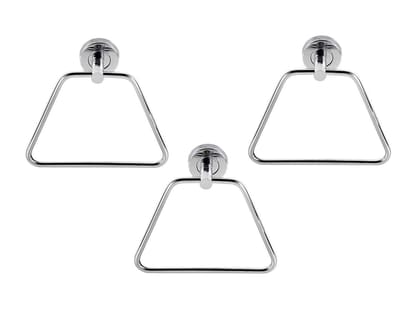 ANMEX TRAPEZE Stainless Steel Towel Ring for Bathroom/Wash Basin/Napkin-Towel Hanger/Bathroom Accessories - PACK OF 3