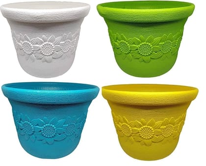 Clastik Rectangular Plastic Pots for Plants, Window Flower Pots for Home, Window Display, Garden