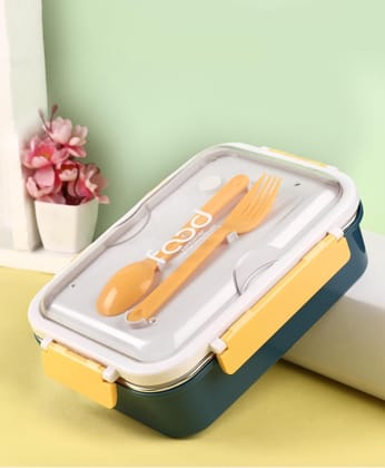 The Ubals Tiffin Box for School, Cartoon Lunch Box with Small Container and Fork School Tiffin Box for Boys, Girls -750 ml.(Cartoon Lunch Box) Pack of 1