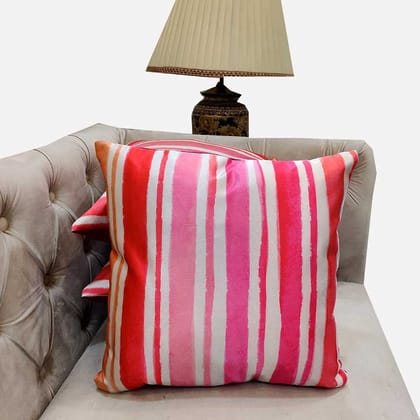 Multicolor Printed Cushion Covers Zipper Square (16x16 inch or 40 x 40 cm) Set of 3