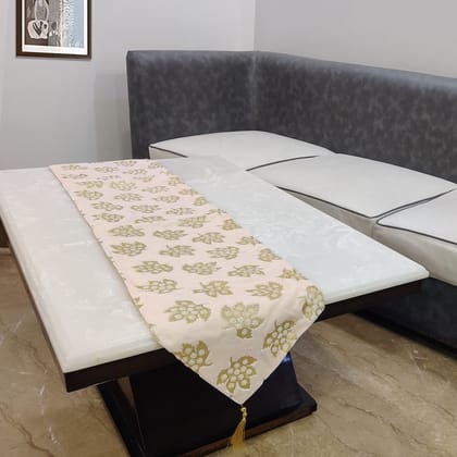 Designer PremiumTable Runner | Stylish Console Décor for Dining Table, Parties | Machine Washable | Smooth Velvet Fabric | Decorative Bed Runner | 12 x 59 Inch |