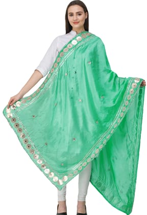 Spring-Bud Dupatta from Amritsar Embellished with Patch Border