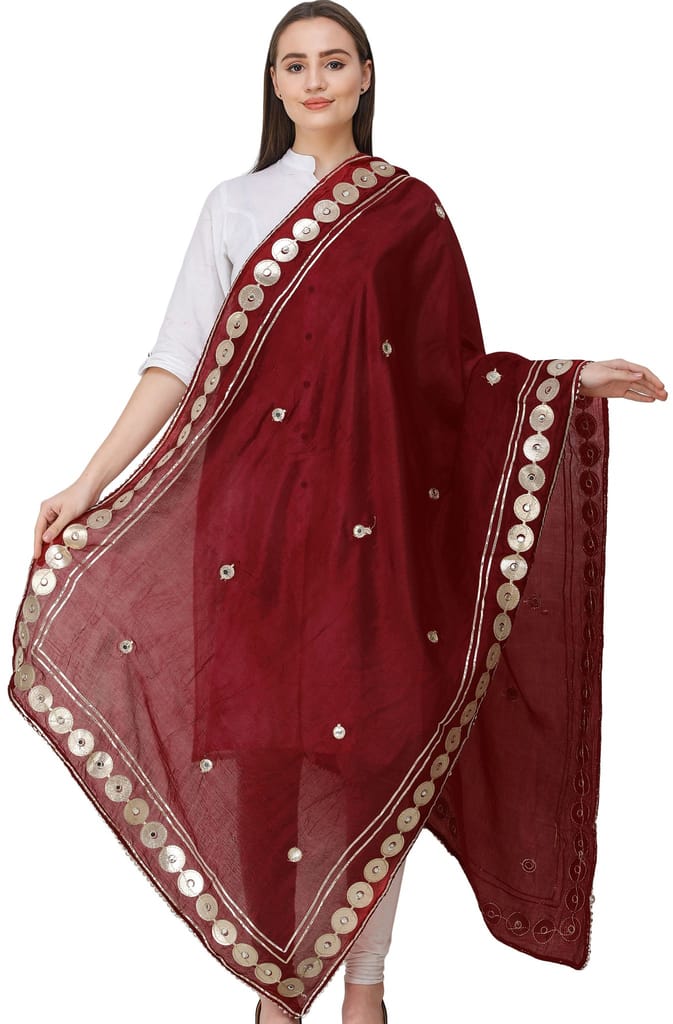 Bittersweet Dupatta from Amritsar Embellished with Patch Border - Dupattas & Shawls | Buy online on ZillyBuy