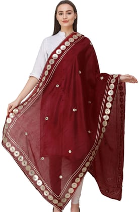 Bittersweet Dupatta from Amritsar Embellished with Patch Border
