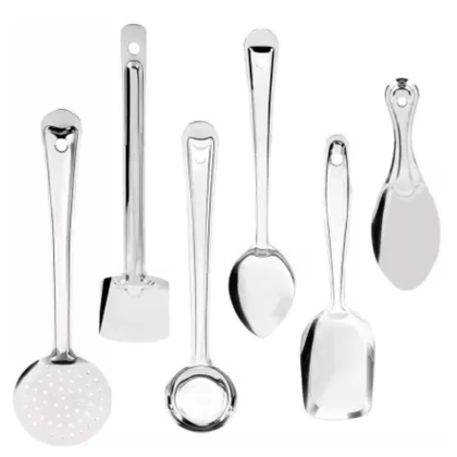 SHINI LIFESTYLE Stainless Steel Kitchen Tools Set for Cooking Serving Spoon, Kitchen Ladle Set, Skimmer Turner Spatula and Slotted Turner