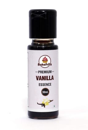 Bakefrillz Vanilla Flavour Essence, 30 ml for Cake Making Essence for Baking Cakes, Jams, Candies, Cookies, Ice Creams and Puddings Liquid Food Essence for Cake Making