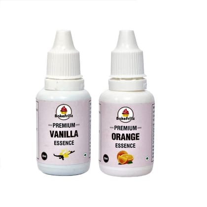 Bakefrillz Food Flavour Essence - Vanilla and Orange (20 mlx 2)