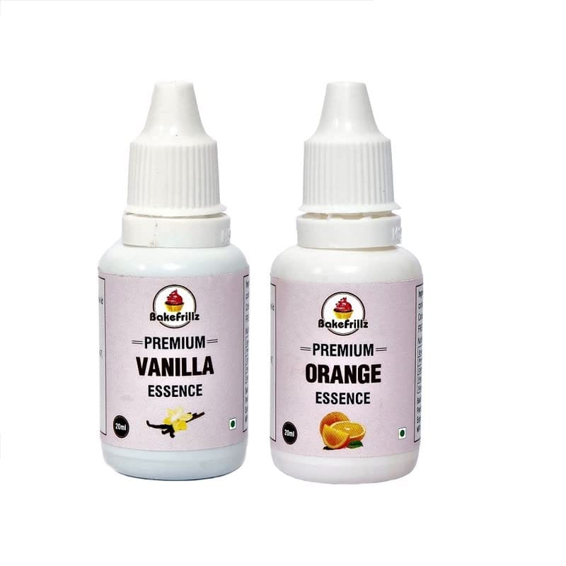 Bakefrillz Food Flavour Essence - Vanilla and Orange (20 mlx 2)