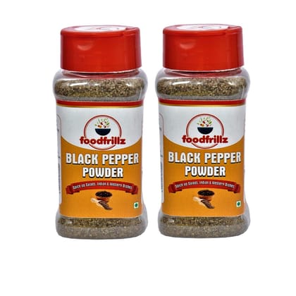 foodfrillz Black Pepper Powder [100% Pure and Natural] Pack of 2, 140 g