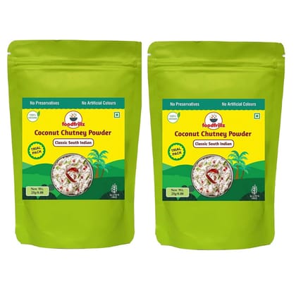 foodfrillz Coconut Chutney Powder, Classic South Indian, 25 g x 2