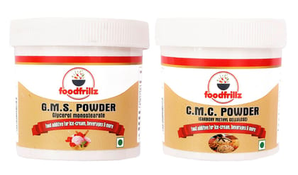 foodfrillz GMS & CMC Powder (40 g x 2) for Ice Cream | Food Grade, Pack of 2