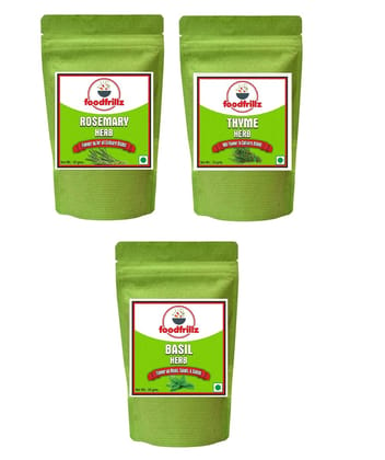foodfrillz Rosemary, Thyme & Basil Herb Seasoning Combo Pack (35 g x 3)