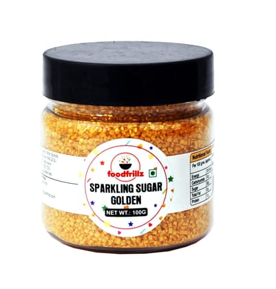 foodfrillz Sparkling Sugar Sprinkles - Golden, 100 g