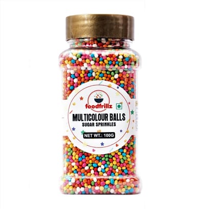 foodfrillz Multicolor Balls Sugar Sprinkles, single pack, 100 g