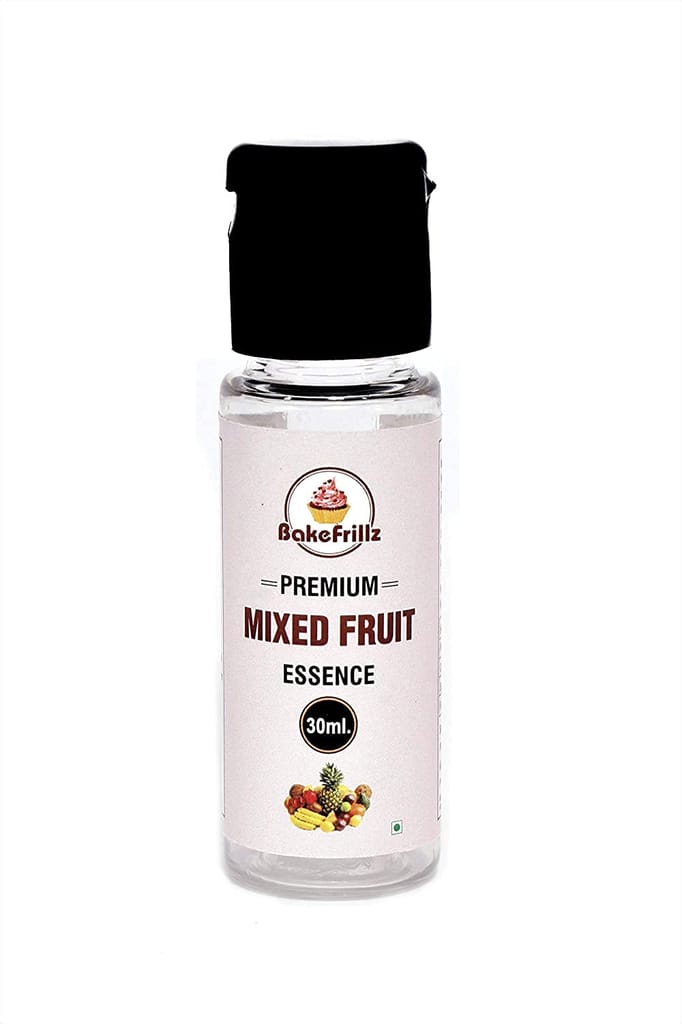 Bakefrillz Vanilla and Mix Fruit Food Flavor Essence Combo for Cake Baking, Ice Creams, Puddings, Cookies Making, 30 ml x 2