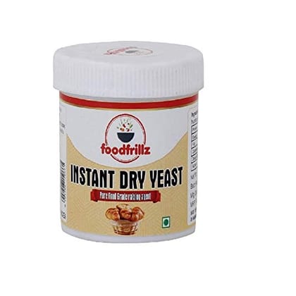 foodfrillz Instant Active Dry Yeast Powder, Perfect for Bread, Pizza and More Rapid Rise Dry Yeast for Baking Purpose Instant Khameer Powder for Bread, Pizza Making & Baking - 40g