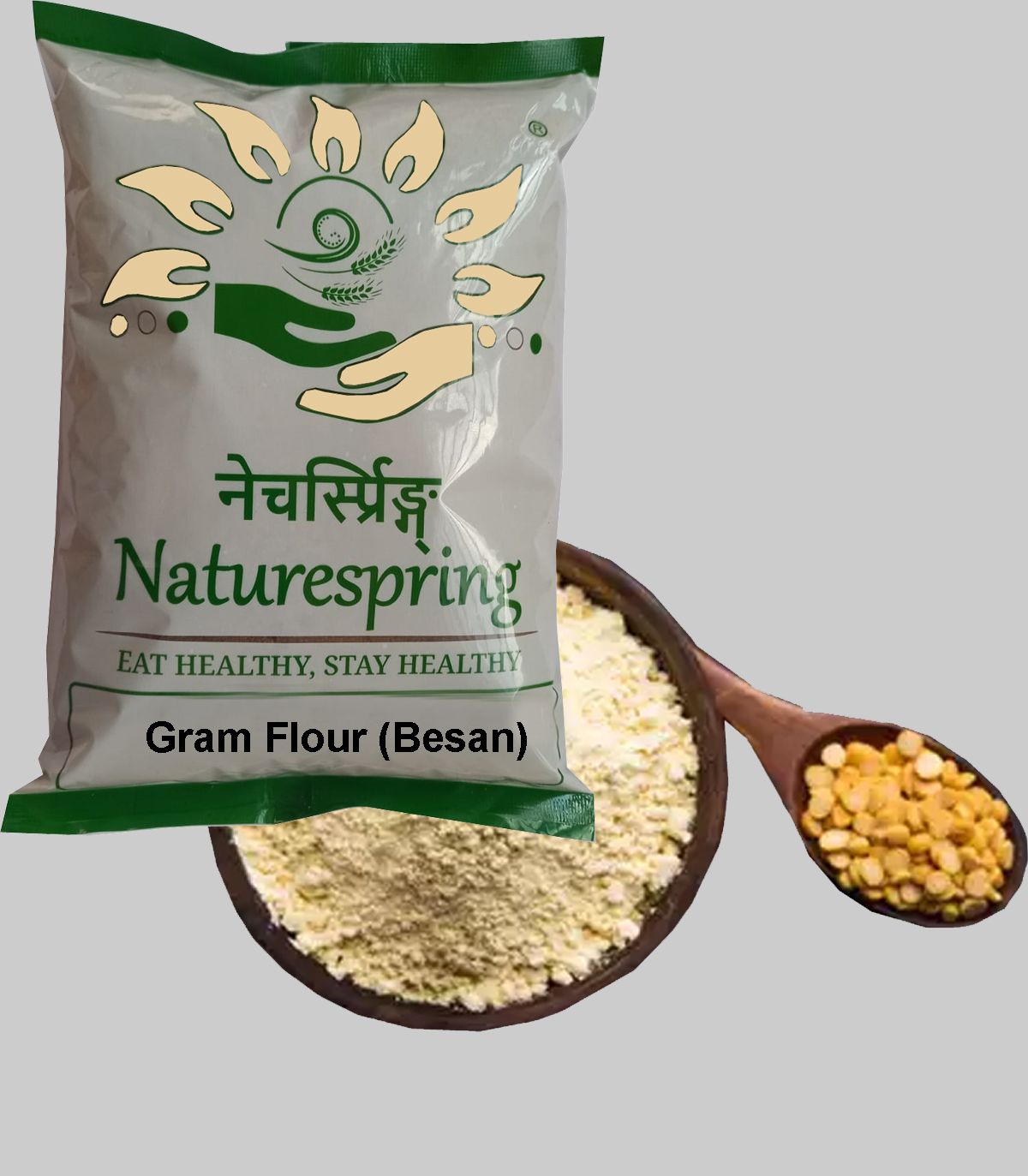 Naturespring Gram Flour (Besan) - Pure Chickpea Flour for Healthy Cooking