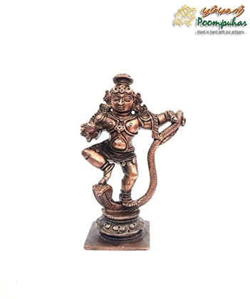 Copper Kalinganarthana Krishnar 3.5 inches