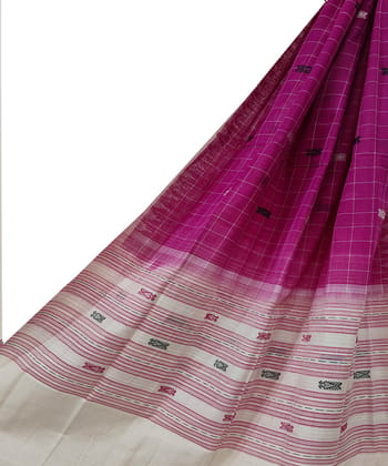 Pink Sambalpuri Handwoven Cotton Dupatta