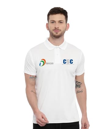 Printed T-Shirt for Unisex CSC Digital India Collar Polo Half Sleeve T-Shirt (Pack of 1)