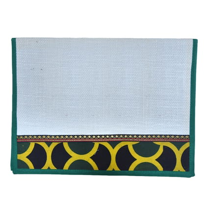 Tribes India Jute Green File Folder Gamthi Print : GJ