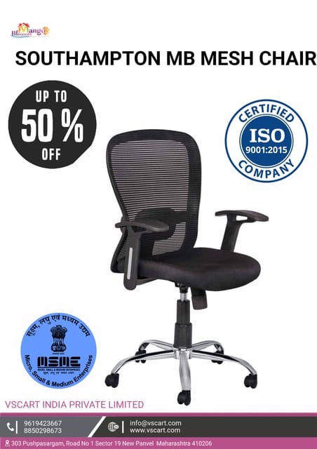 SOUTHAMPTON MB MESH OFFICE CHAIR BLACK