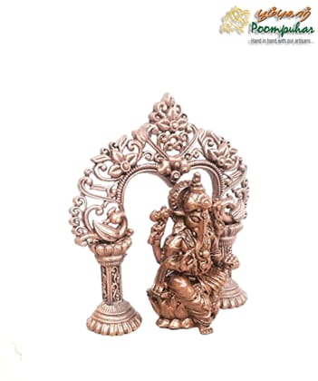 Copper Ganesh With Prabhavalli