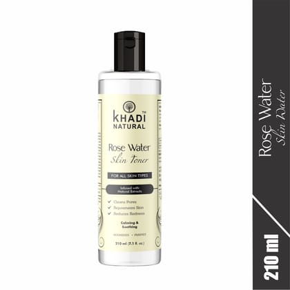 Khadi Natural Rose Water Skin Toner 210 ML - Natural Hydration and Radiance for Your Skin