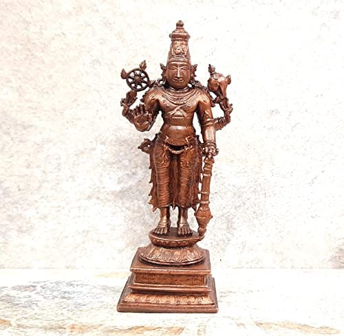 Copper Maha Vishnu 5.2 inches