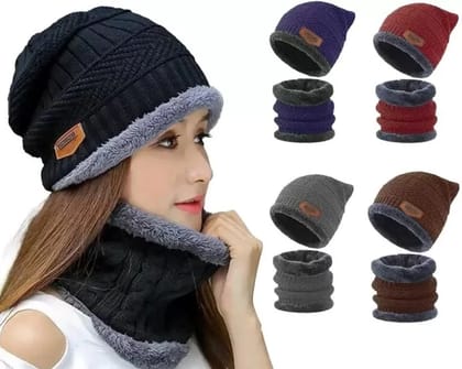 Winter Woolen Beanie Cap