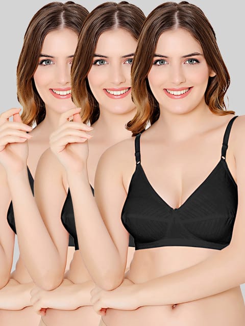 Bodycare polycotton wirefree adjustable straps comfortable non padded  bra-1570BBB
