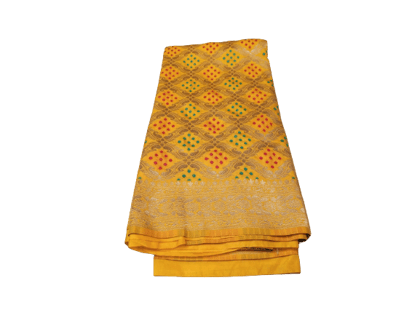 Mustard Yellow Banarasi Saree