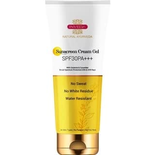 Inveda Sun Screen Cream Gel SPF 30 | Sunscreen SPF 30 for Oily Skin with Cucumber & Aloe Vera, Gives Maximum Sun Protection & Hydration, 75ml