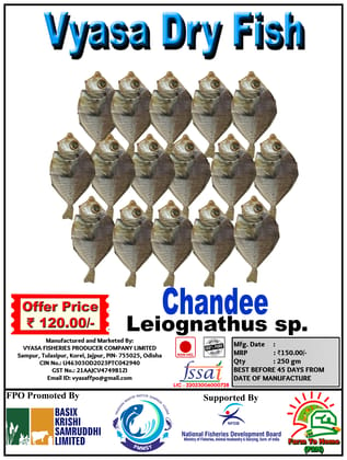 Chandee | Leiognathus sp. | Vyasa Dry Fish | 250gm