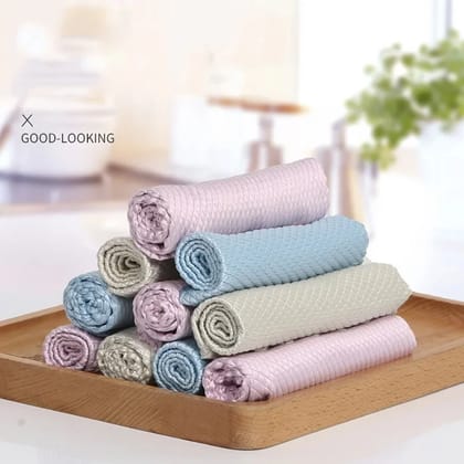 5 Pcs Super Absorbent Dish Cleaning Cloth (24 cm * 13 cm)