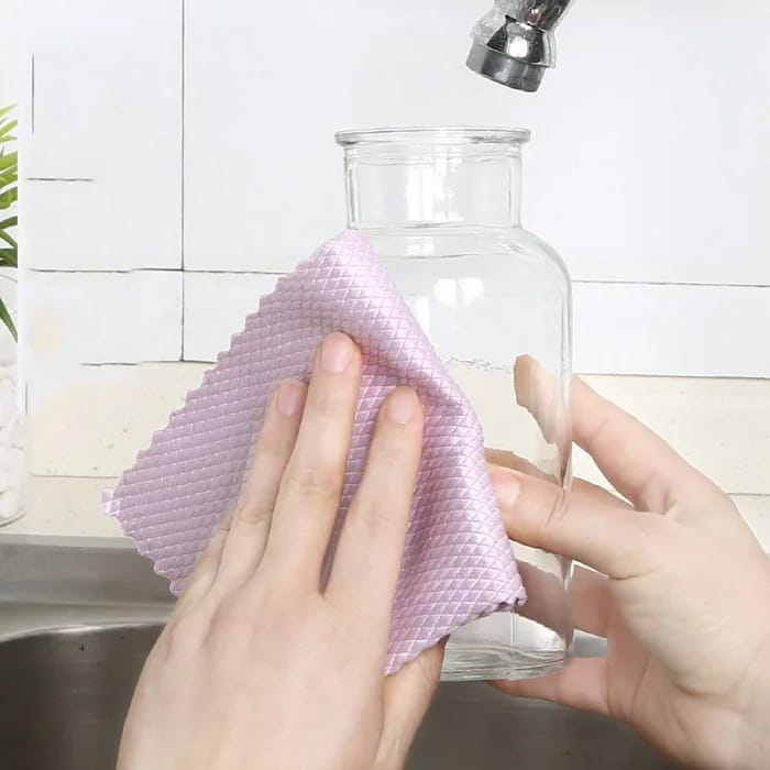 5 Pcs Super Absorbent Dish Cleaning Cloth (24 cm * 13 cm)