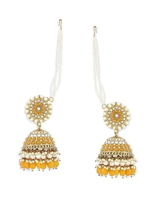 Yellow orange earrings