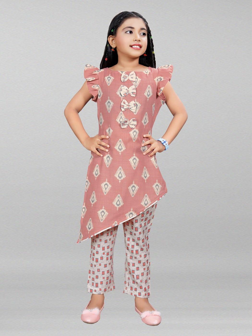 Girls Festive & Party Kurta and Trouser Set